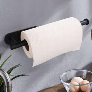 Space-Saving Kitchen Organizer – Stainless Steel Wall-Mounted Punch-Free Paper Towel Holder