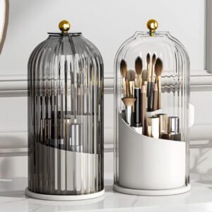 Decorative Dustproof Toothbrush Holder with Lid – Bathroom Storage Solution